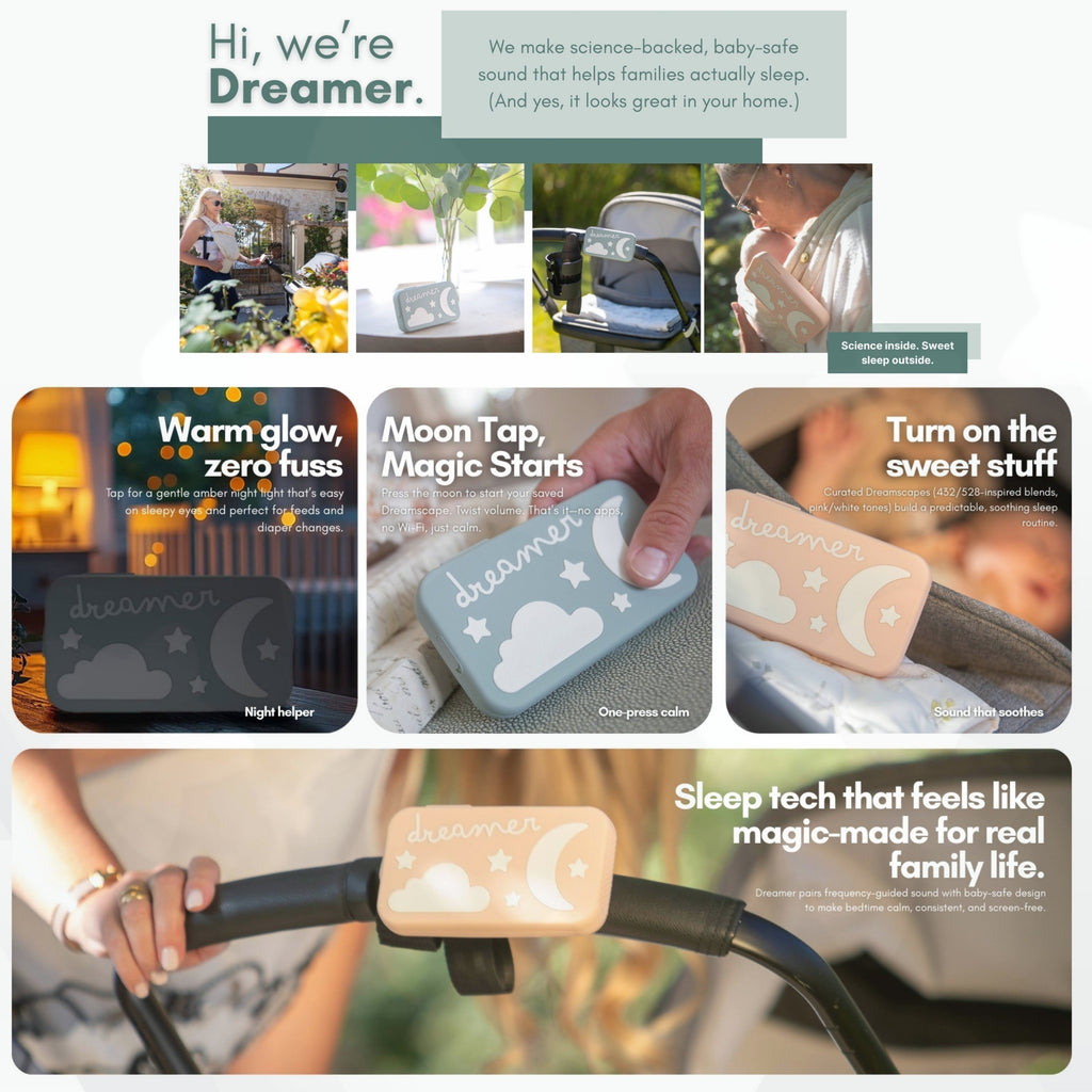 Dreamer™ Baby Sound Machine | 432Hz & 528Hz | Doctor-Endorsed | BPA-Free | No Subscription