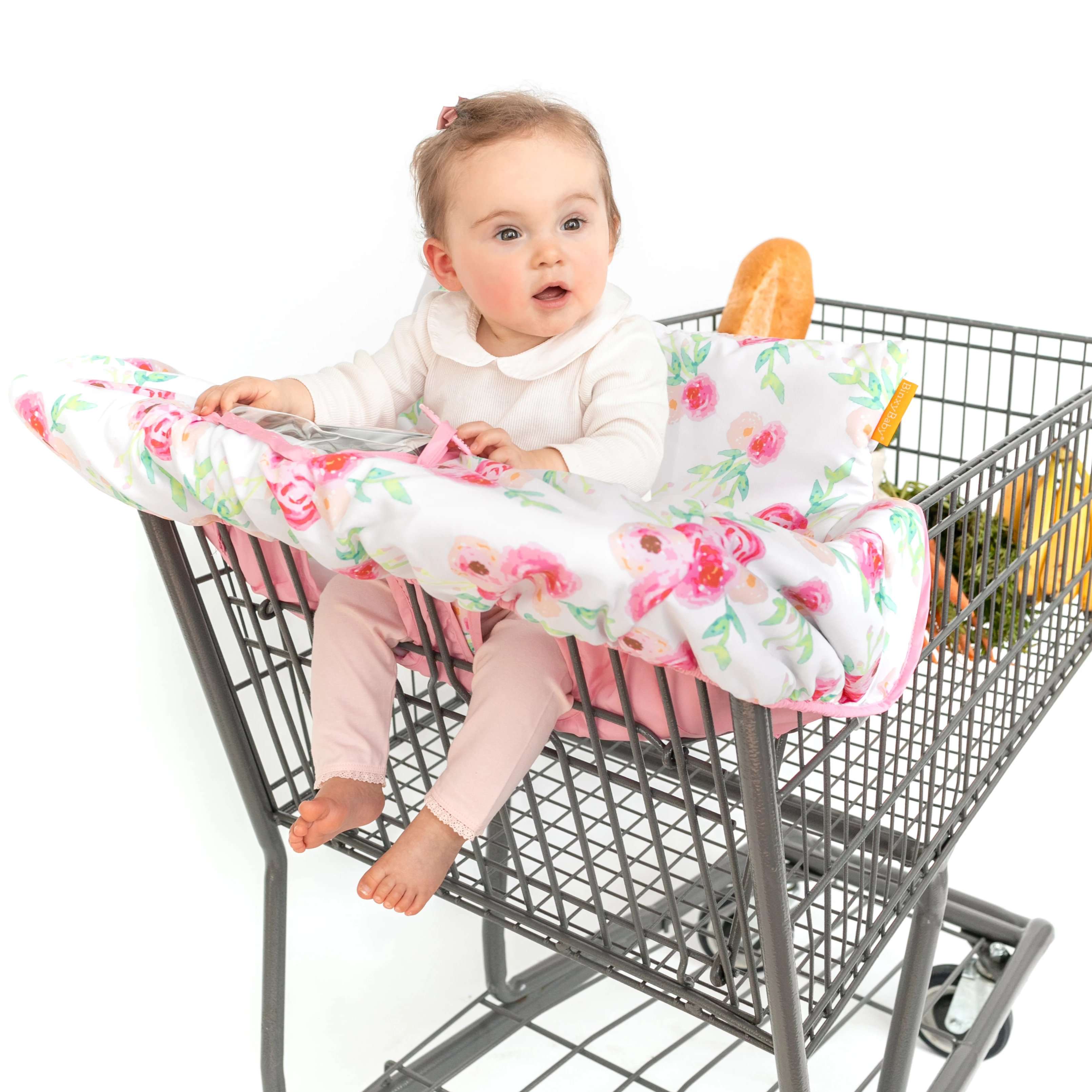 Baby Shopping Cart Cover | Full Bloom Watercolor Floral Print