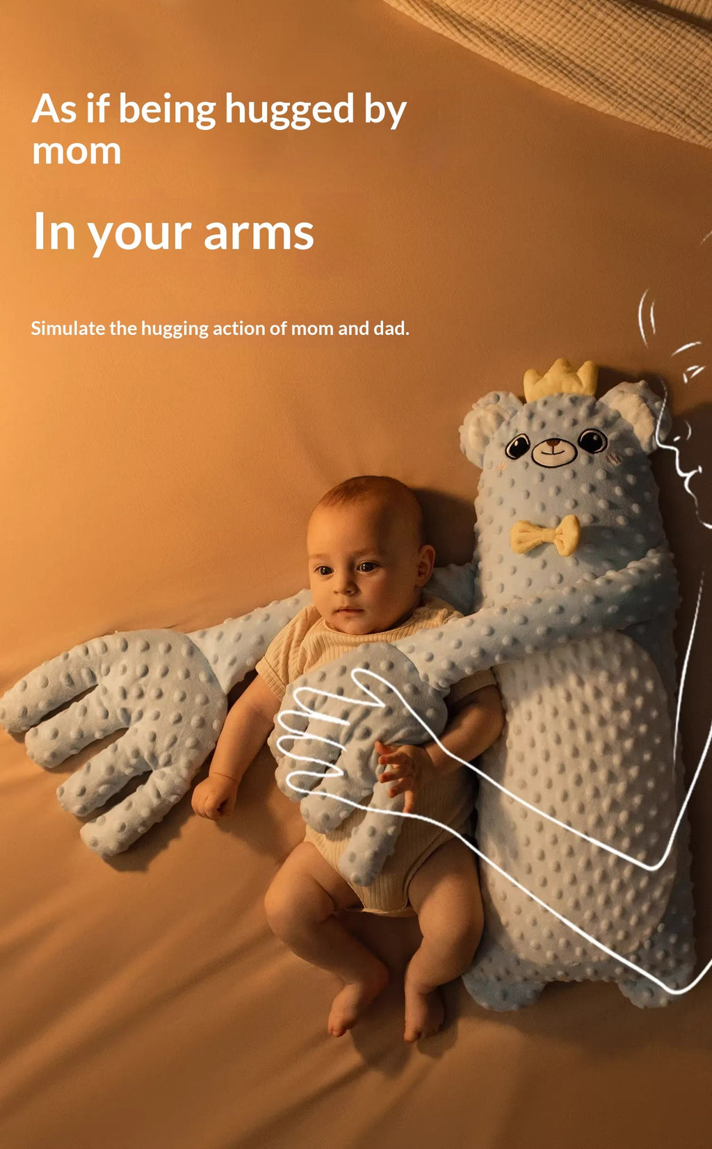 MEACAOFG Baby Soothing Sleep Companion - Interactive Sensory Toy for Newborns 0-12 Months